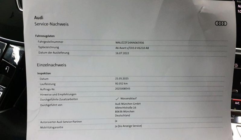 
								AUDI A6 Avant 50 TDI quattro Sport LED*HUD*Virtu*LEDER*R-KAMERA*PANO*Voll* voll									